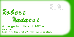 robert madacsi business card
